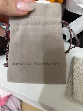 David Yurman Taupe Suede Jewelry Pouch